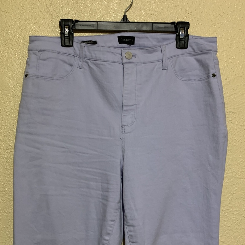 Talbots Capris Pants 14 Light Blue Jegging Crop Stretchy Cotton Rayon 5-Pocket - Picture 2 of 16